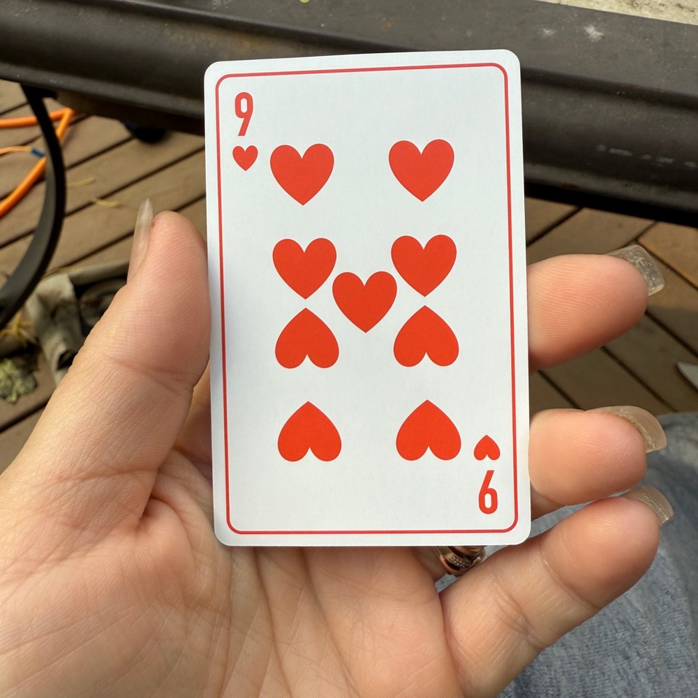 Dior Red nine Heart Playing Card